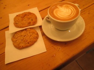 Coffee and cookies at Kaffee Modul in Vienna